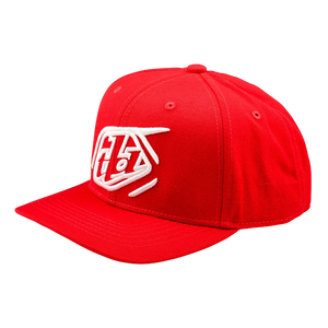 Curved SnapBack Hat Crop Red / White