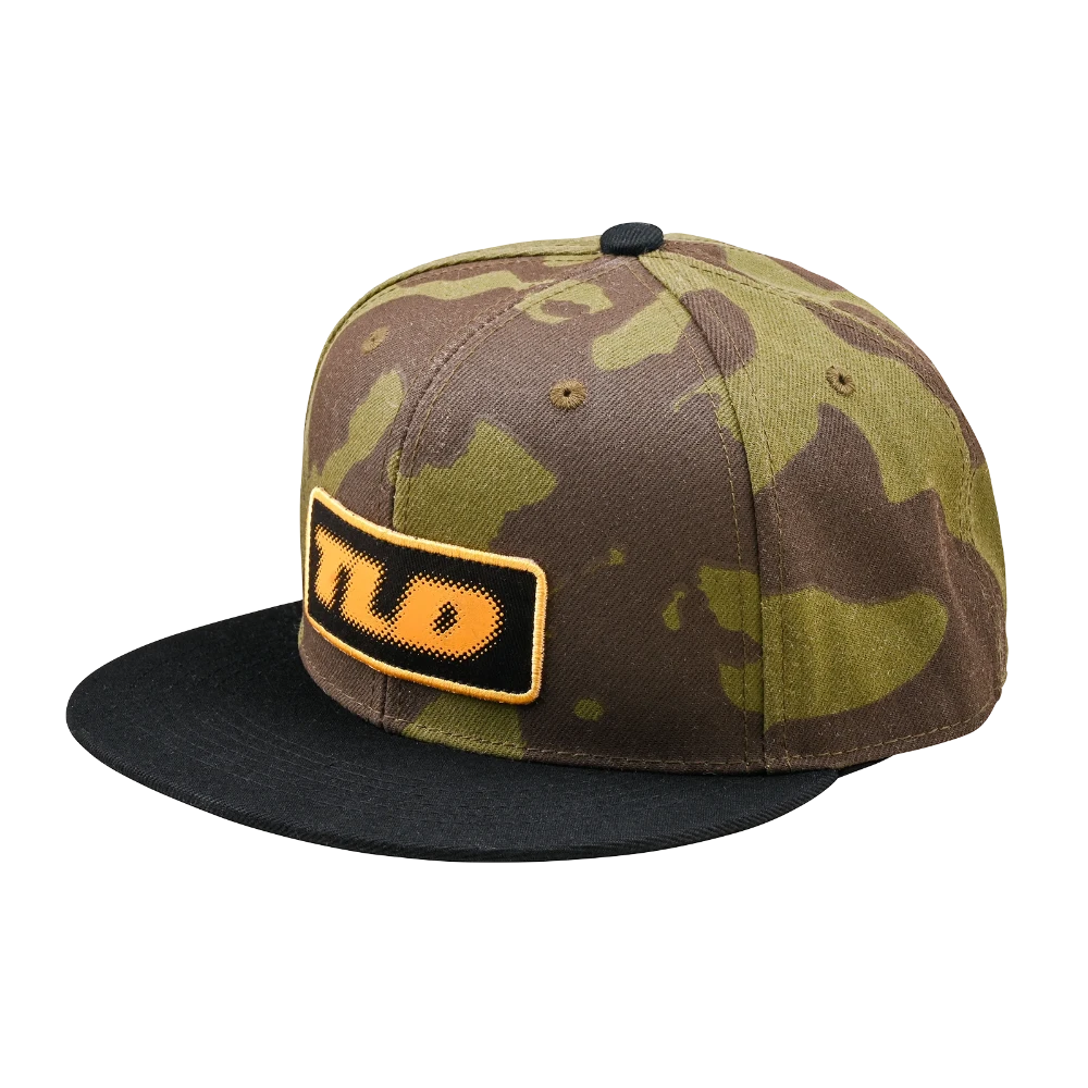 Flat Bill Snapback Fade Out Olive Camo